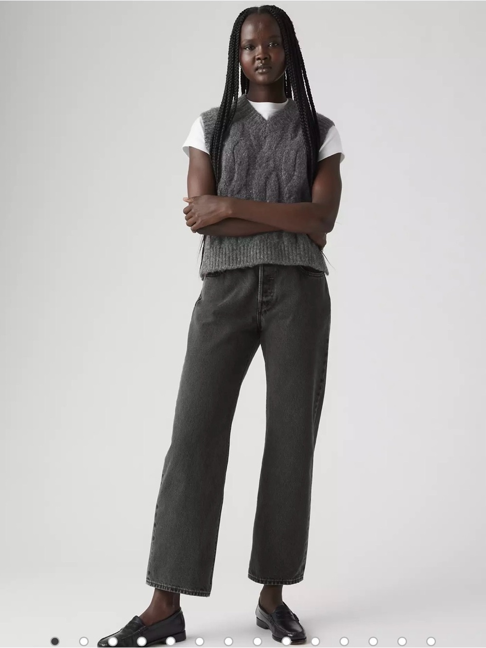 Levi's Black Cropped Ankle Jeans